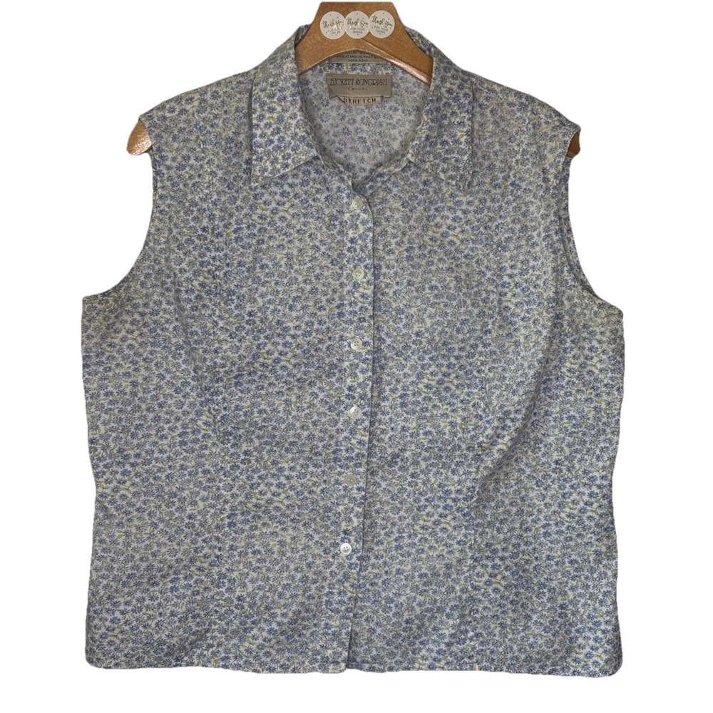 Vintage‎ Bickett & Ingris Shirt *M/LG Button Up Blouse Floral Cottagecore**READ